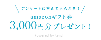 アンケートに答えてもらえる！amazonギフト券プレゼント