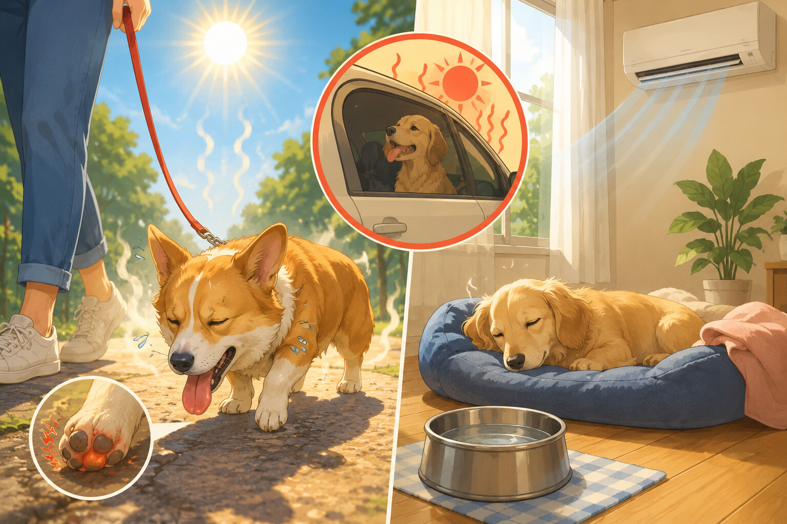 犬の熱中症は「屋外」だけじゃない！？留守番中の室内でも起きる、環境省が呼びかける散歩・室内の注意点と対策