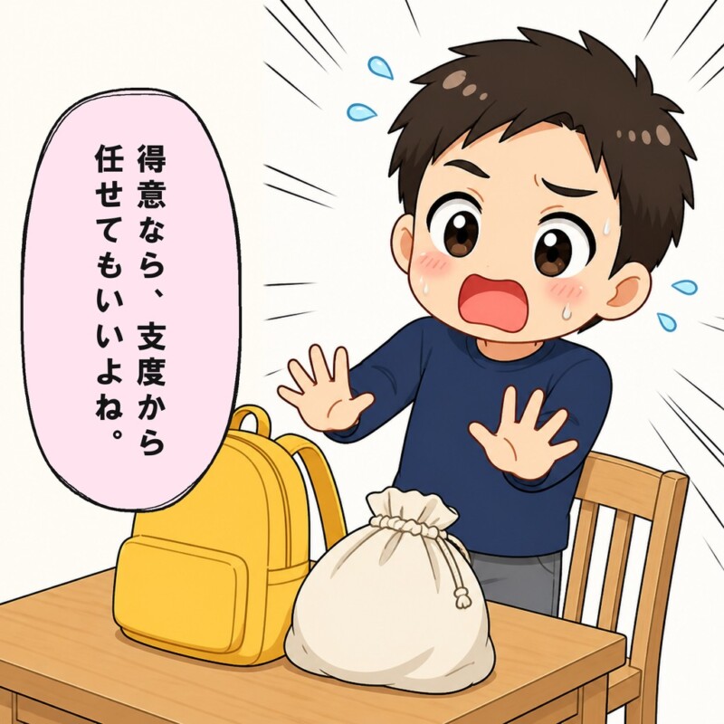 支度から任されると知って夫の自慢が止まります