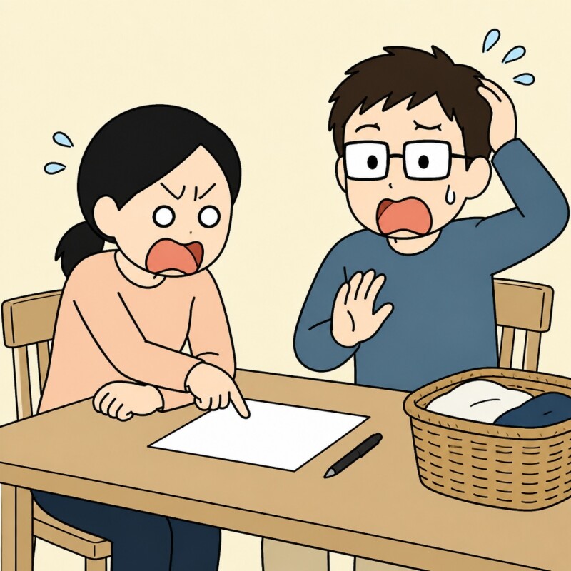 「洗濯物は干したら終わり？」家事分担の一覧を細かすぎると言う夫、妻が示した続きで気づいた事実