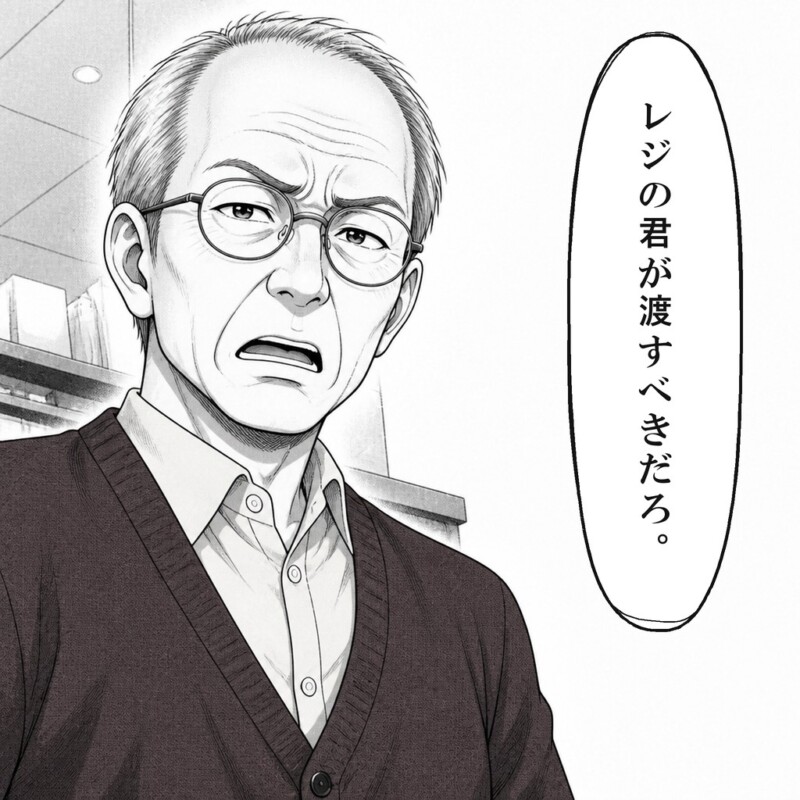 カードを取りに戻った男性は店員を責めてしまいます