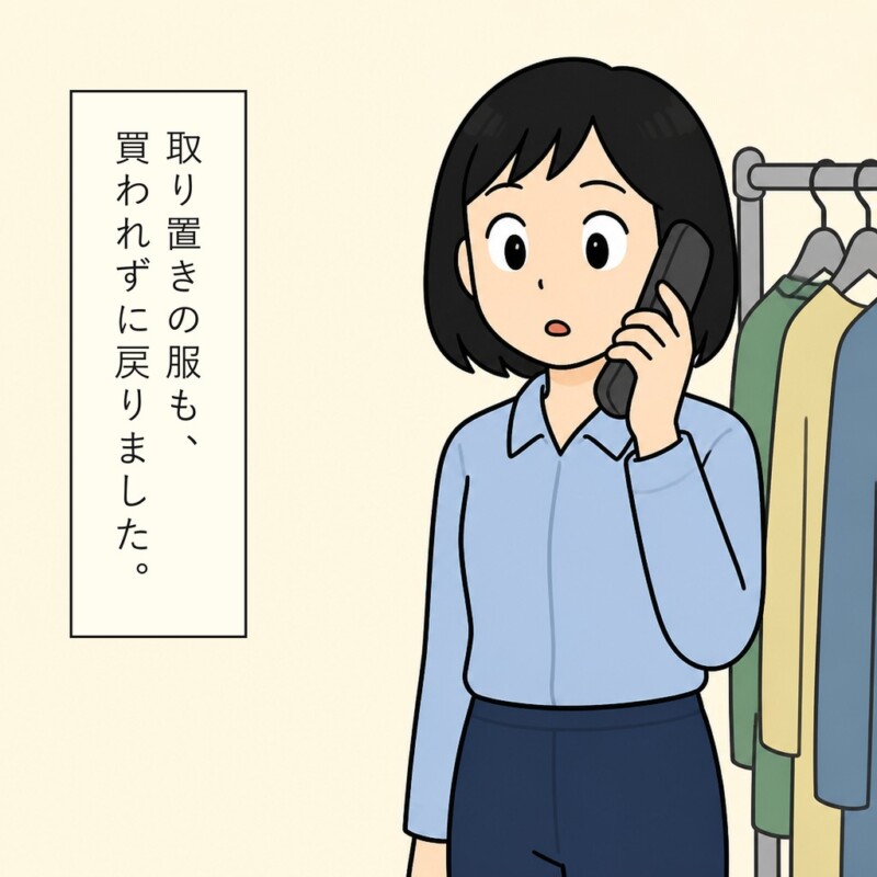 店員は新作の服を大量に取り置く依頼に悩みます