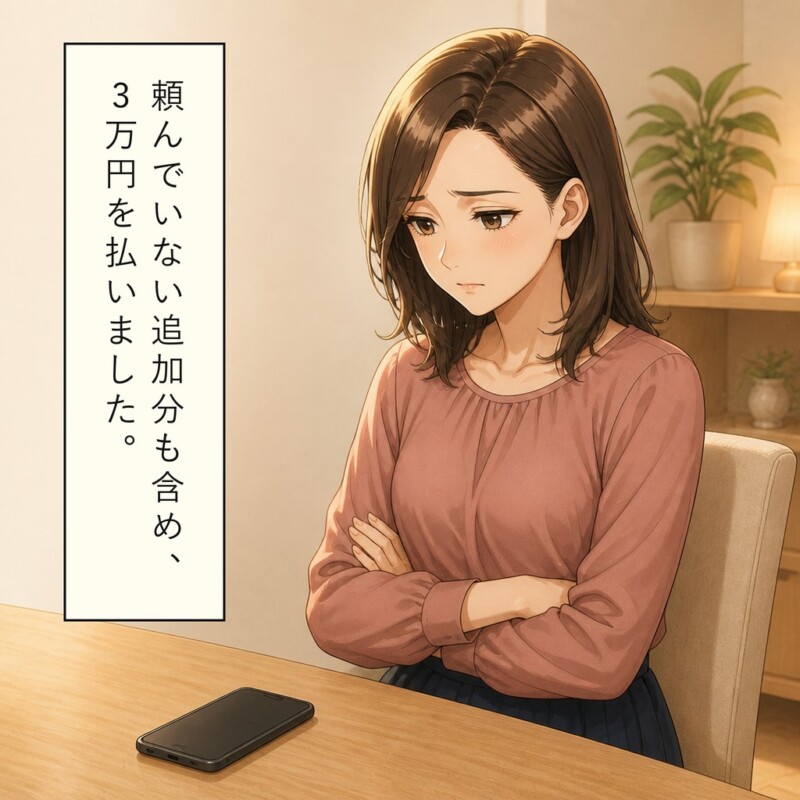 妻たちは頼んでいない追加注文の代金も払います