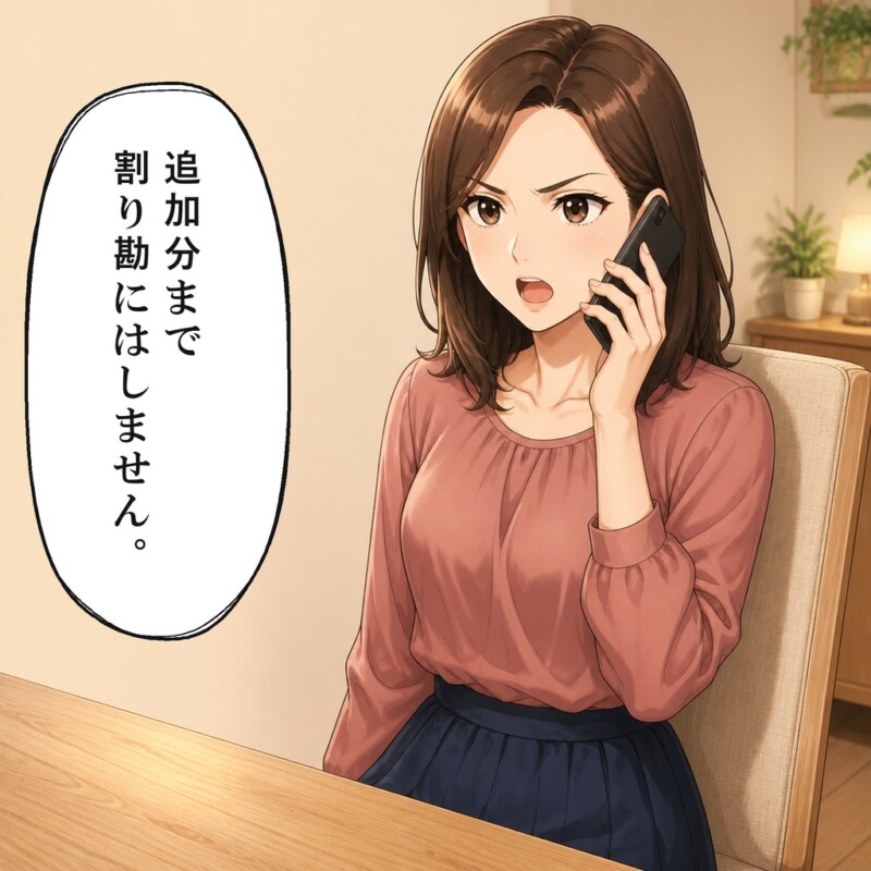 妻は追加注文まで割り勘にされる旅行を断ります