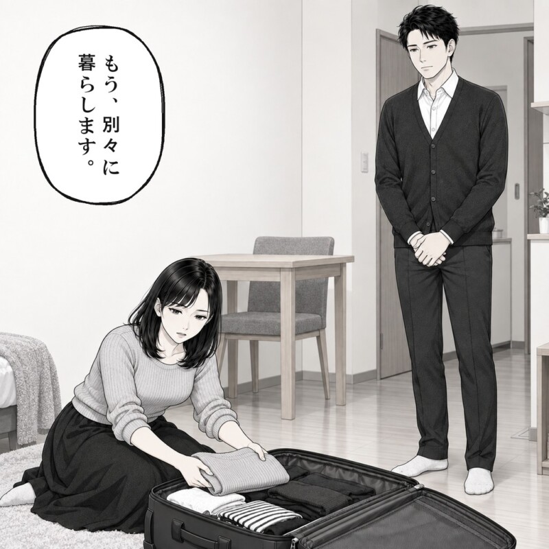 語り手は別の理由で婚約者と別れて暮らします