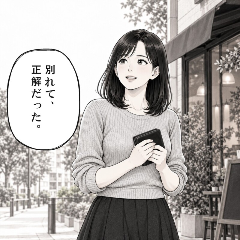 語り手は別れて正解だったと心から思います
