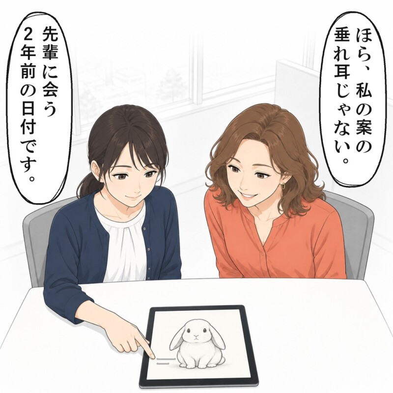 私は、鉛筆で描いた最初の下書きをタブレットで開きました