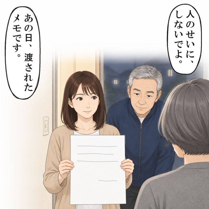 スイッチの横の紙には、斉藤さんの字で『必ず消して』とありました