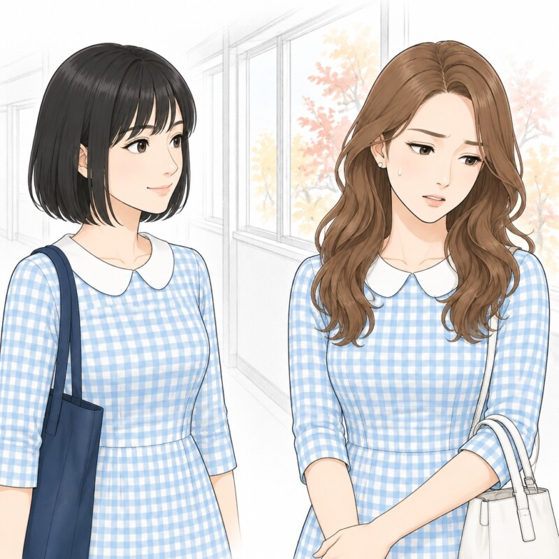 「私の服の真似、やめてよね」と同じワンピースの私を皆の前で責めるボスママ。私が開いたスマホの写真で孤立