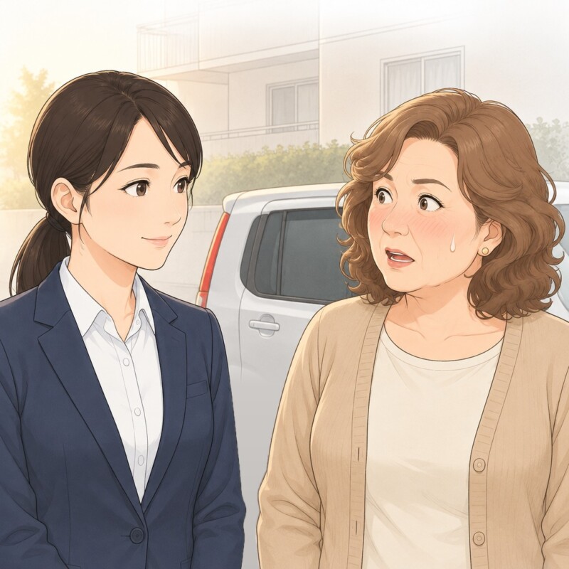「5分停めただけよ」半日も私の区画に停め、町内会の立場を利用して脅す女性。だが、私が指さした先を見て言葉を失った