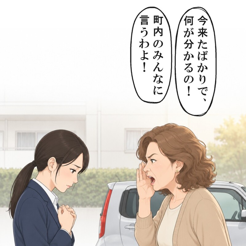 町内に言いふらすと脅され、私は言葉が続かなくなりました