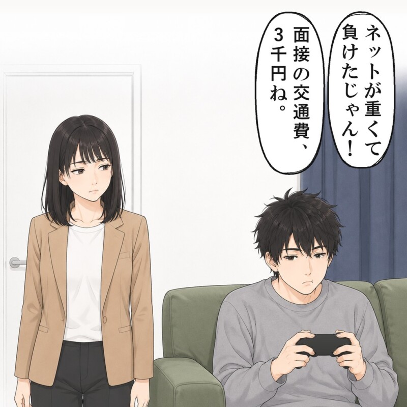 居候の弟は、面接と言っては交通費をせびってきます