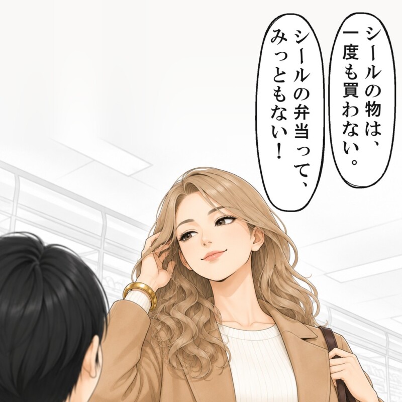 同級生は、シールの物は一度も買わないと言いました