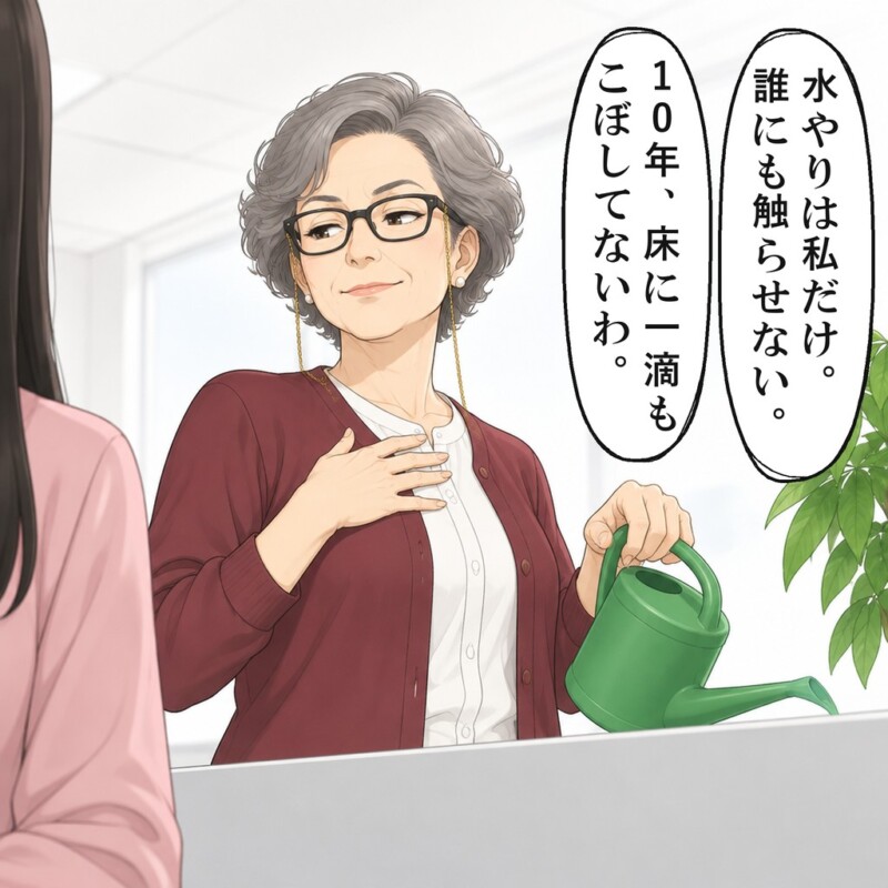 先輩は、10年床に一滴もこぼしていないと胸を張りました