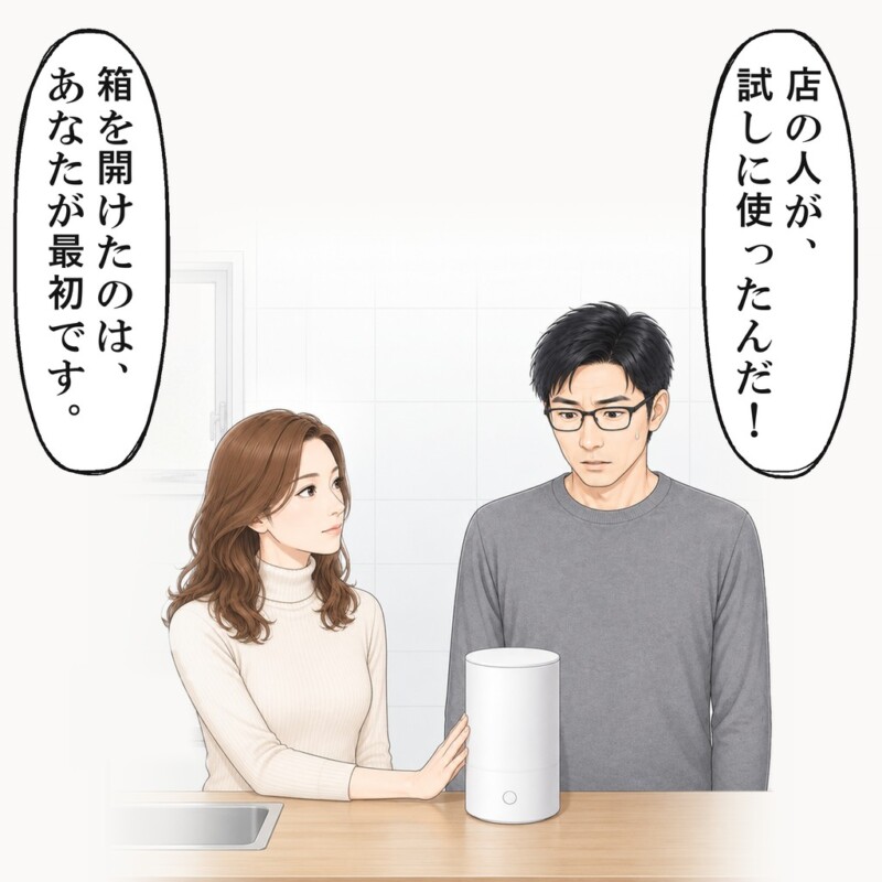 加湿器を押し返し、2万円の財布もきっぱり断りました