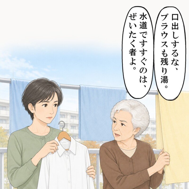 表彰式のブラウスも残り湯ですすぐ、と母は言いました