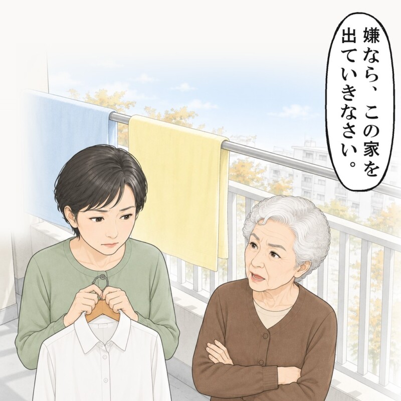 出ていきなさいと言われ、私は言い返せずに下を向きました