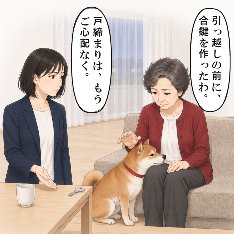 義母は、銀色の合鍵を出して座卓に置きました