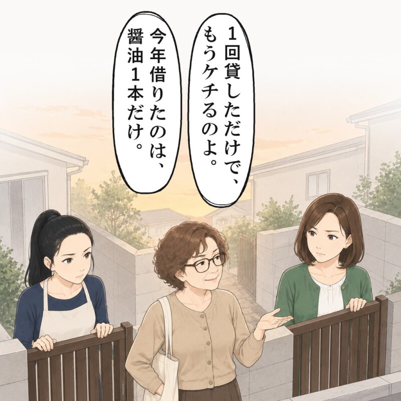近所の奥さんはお隣の奥さんに、今年借りたのは1本だけと言いました