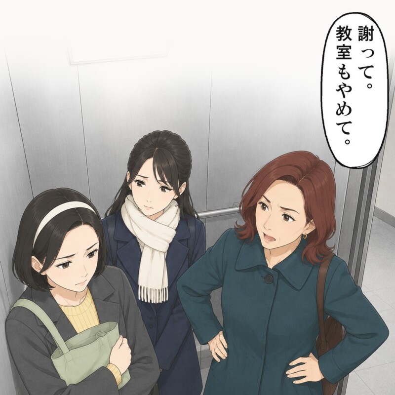 教室もやめてと言われ、私は手さげを胸に引き寄せました
