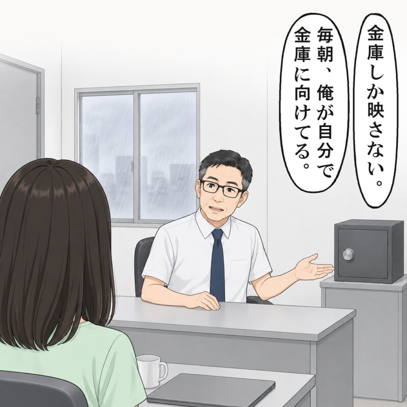 所長は、カメラは金庫しか映さないと言いました
