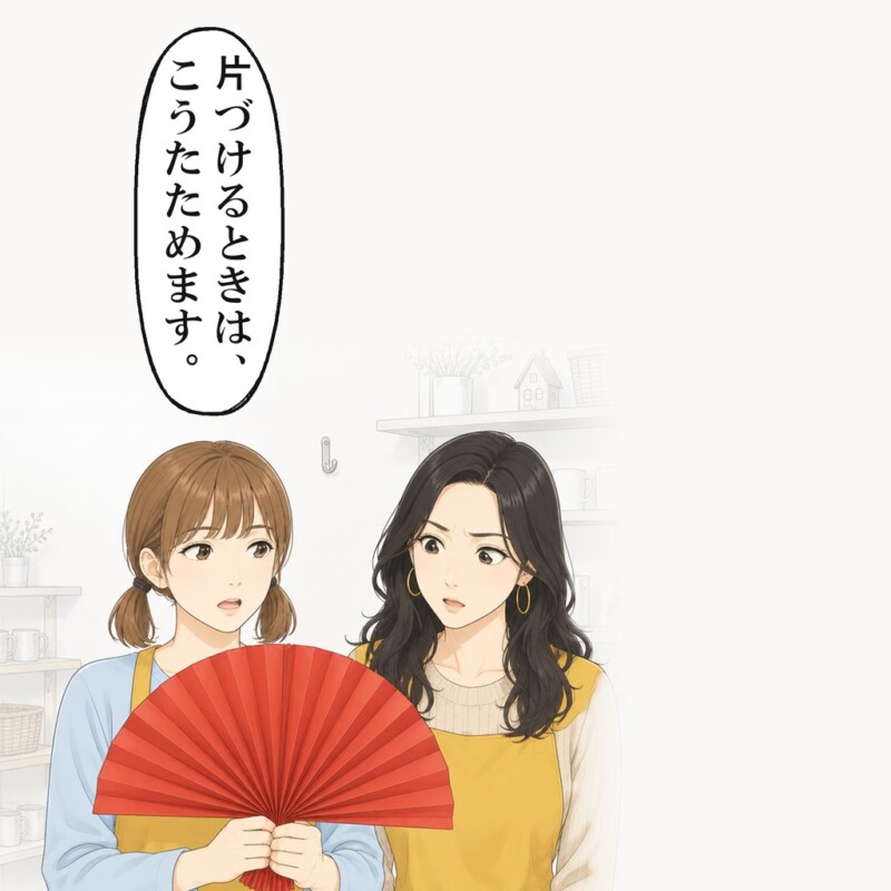 のりなしで折った飾りは、私の手の中で閉じていきました