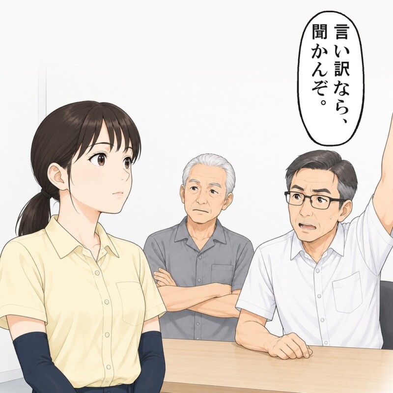 言い訳なら聞かないと、課長はうちわであおぎながら言いました