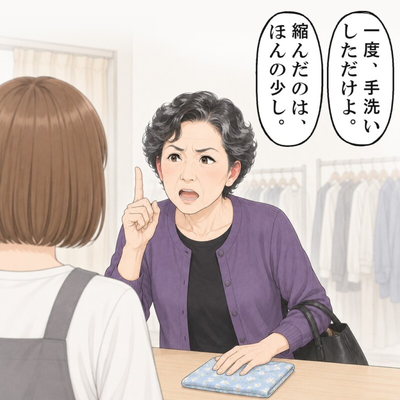 一度手洗いして、ほんの少し縮んだと言われました