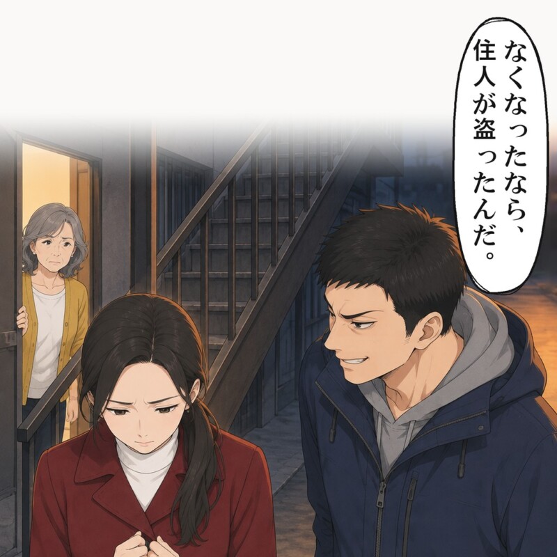 住人が盗ったと言われ、大家さんまで私を見ました