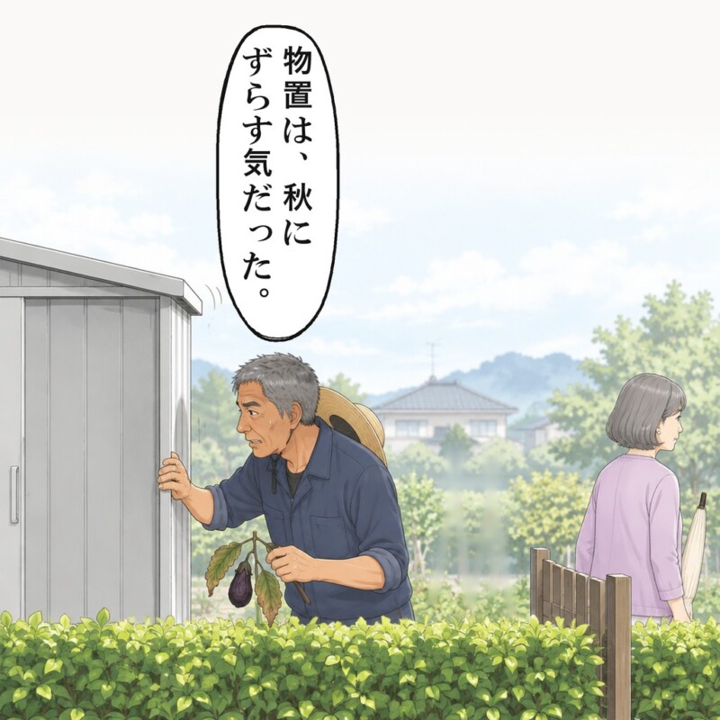義父は自分の物置の角をつかみ、何度もゆすりました