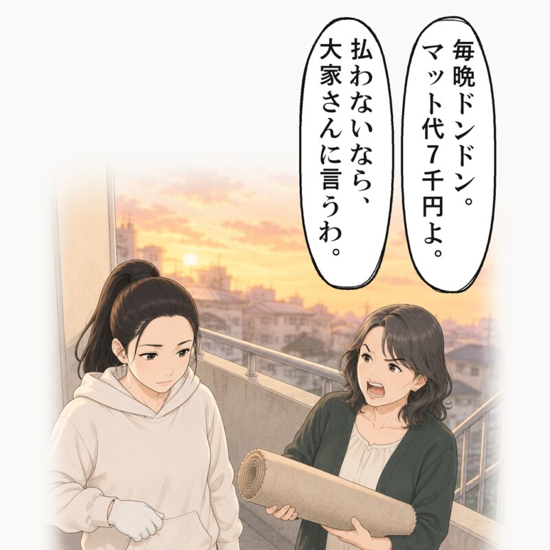 女性は、マット代7千円を払うよう私に言いました