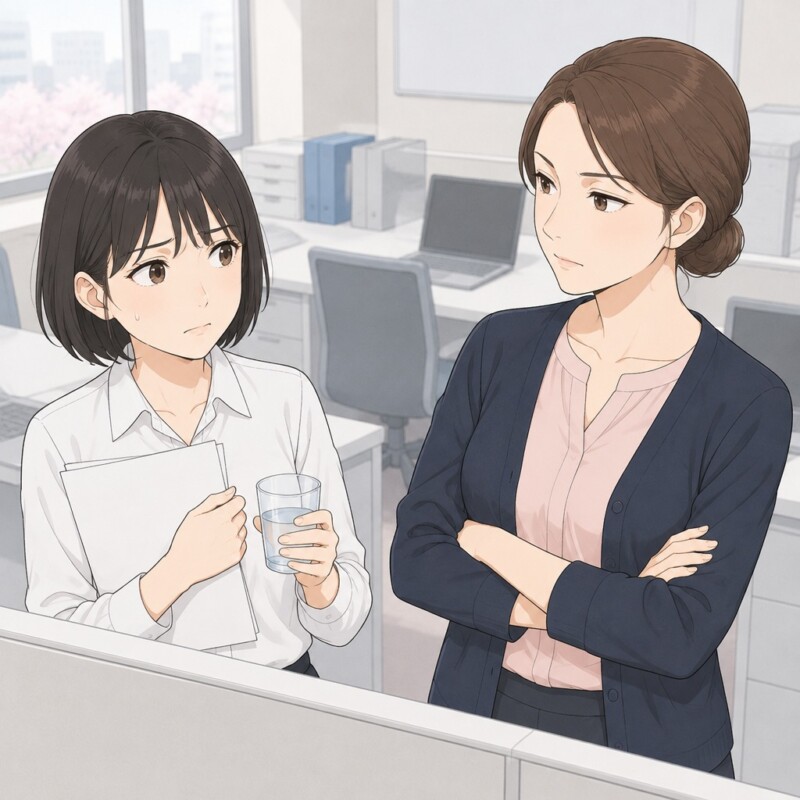 「水は私がやった。弁償しろ」と観葉植物の責任を、朝礼のあとに新人の私に押しつける先輩。その先輩が言葉を失った